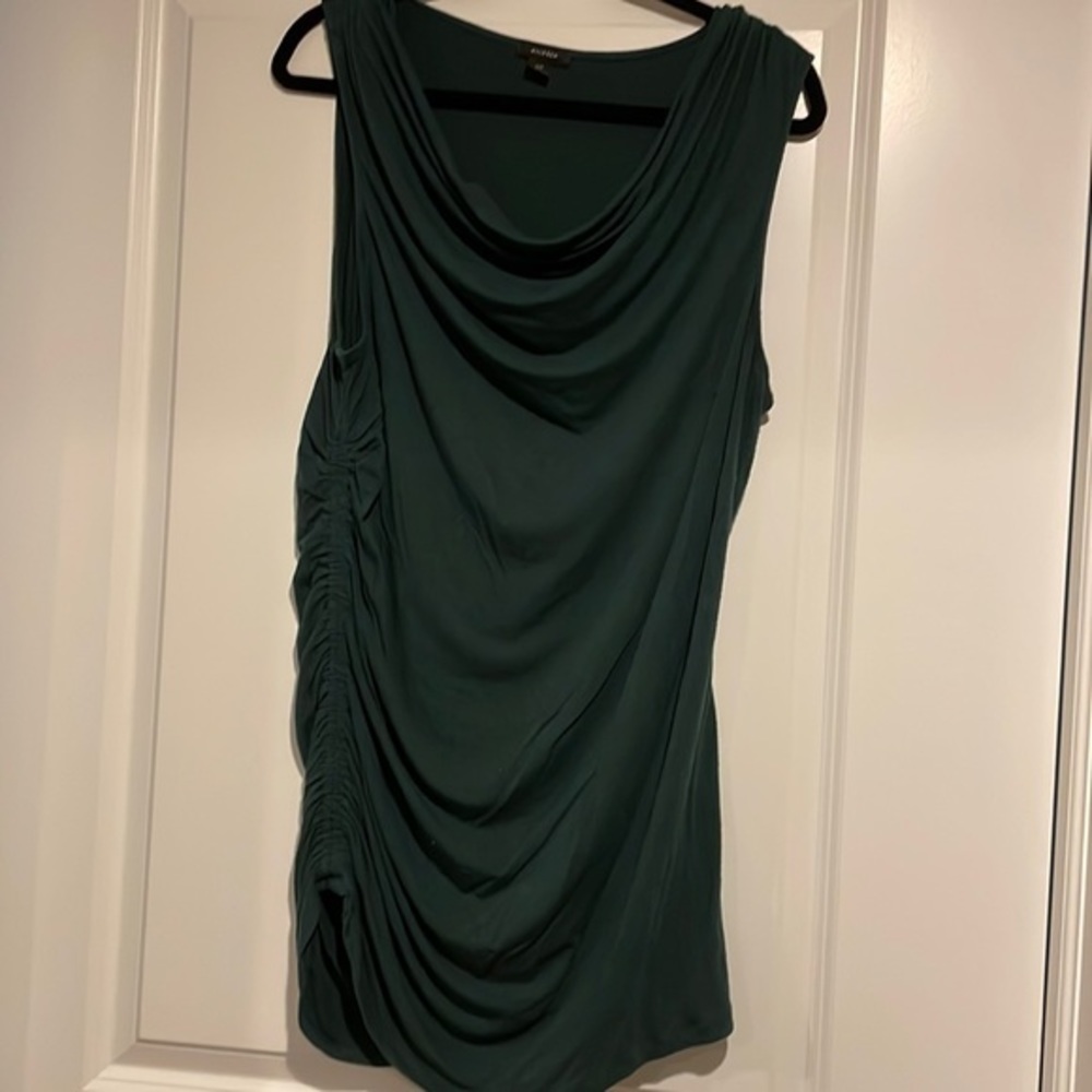 Halogen women’s dark teal ruched tunic length blouse XXL​